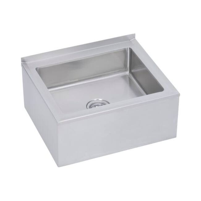 Elkay FLR-2X 2" x 24" x 11-1/4" 16 Gauge Mop Sink - Stainless Steel - Stainless Steel