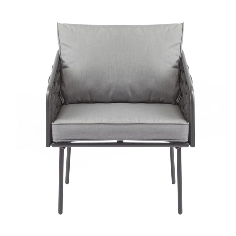 4-Pieces Outdoor Metal Patio Furniture Set