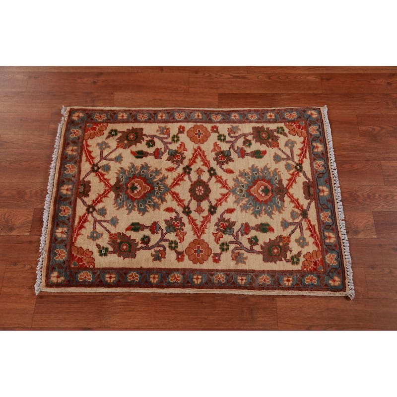 Floral Kazak Oriental Foyer Rug Handmade Wool Carpet - 2'0"x 3'0"