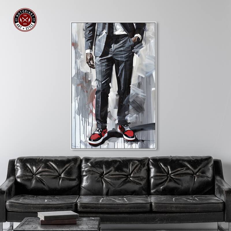 Notoriart Man Of Style Ii Framed Men Style 1 Piece Canvas Wall Art