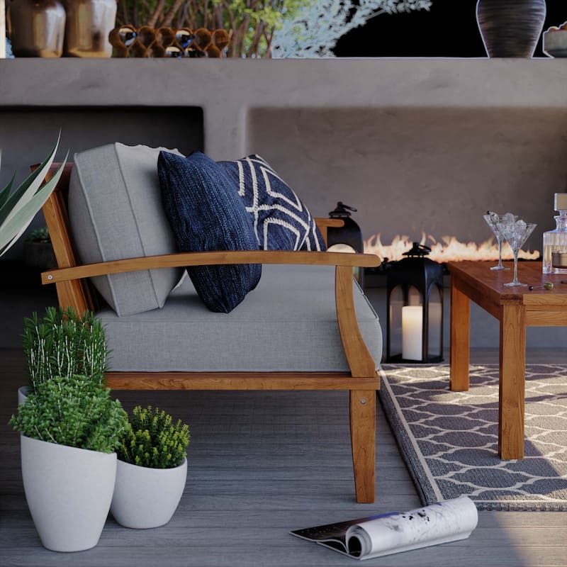 Marina Outdoor Patio Teak Sofa