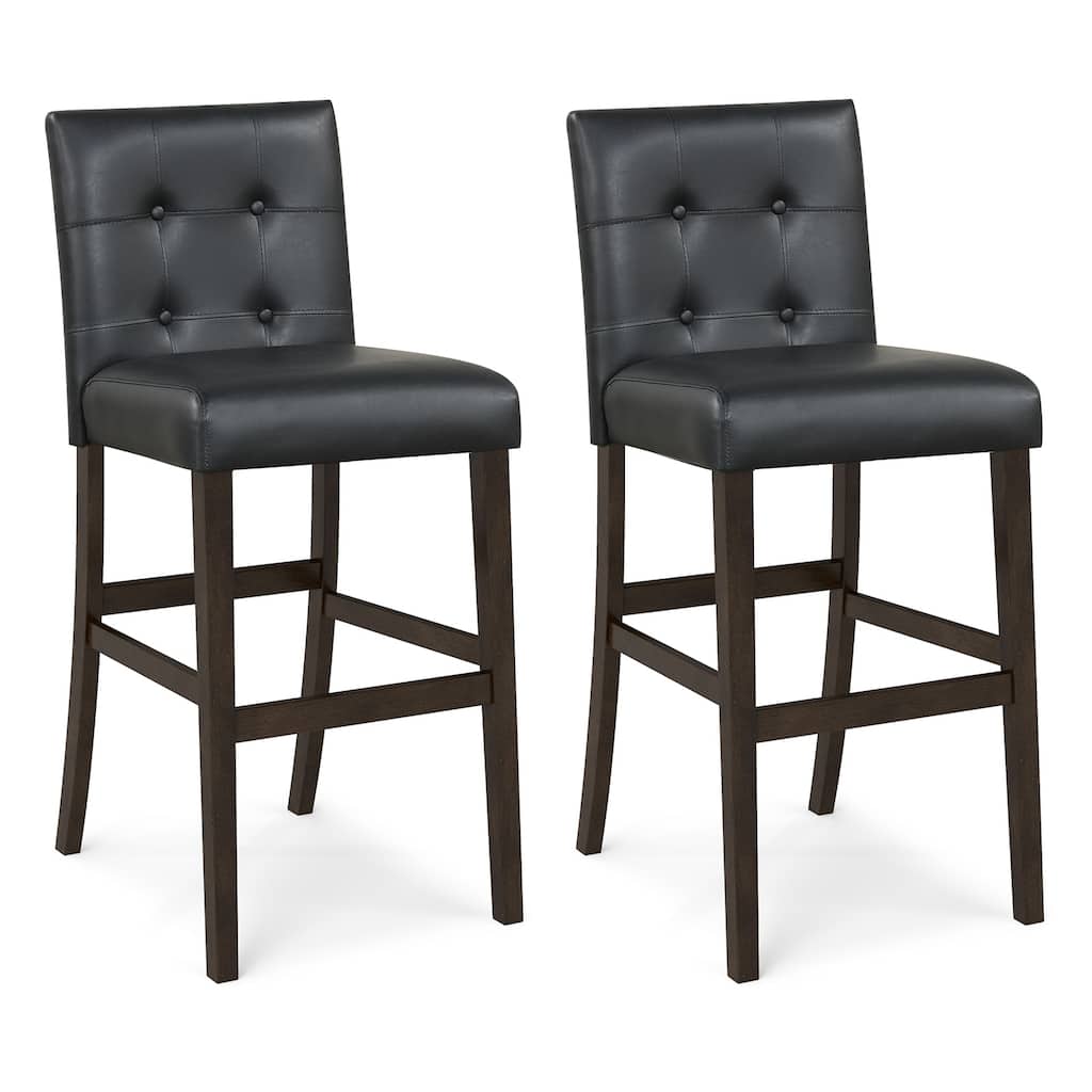 Gymax Set of 2 Bar Stools 25inch Counter Height Barstool Pub Chair - See Details
