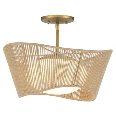 Minka Lavery 6574 Key Largo 1 Light 16" Wide Semi-Flush Ceiling
