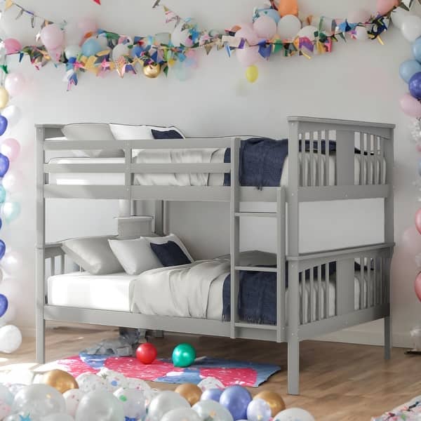 slide 2 of 36, Modren Full over Full Bunk Bed With Ladder For Bedroom,Guest Room Furniture for Bedroom