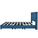 preview thumbnail 6 of 42, Queen Linen Upholstered Platform Bed with Storage Drawers & Headboard