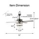 preview thumbnail 19 of 20, Oaks Aura 52in. Luxury Modern Crystal Ceiling Fan with Lights and Remote, 6 Speeds DC Motor Reversible Chandelier Ceiling Fan