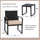 preview thumbnail 13 of 18, Suncrown Outdoor 3-Piece Wicker Bistro Set W/ Metal Armrest