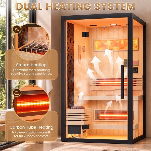 EROMMY Dual-Therapy Home Sauna (Infrared & Steam Multiple Styles