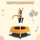 preview thumbnail 1 of 6, MERSCO 28 inch Mini Trampoline with Handle Indoor Outdoor Use - Orange Kids
