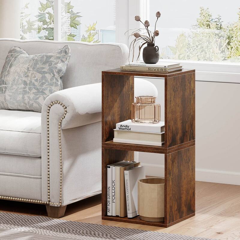 Costway 2PCS Stackable Storage Cube Free-standing Storage Organizer - See Details