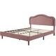 preview thumbnail 46 of 66, Velvet Upholstered Platform Bed Smart LED Bed Frame with Adjustable Height Headboard, Noise-Free Slat Support for Night's Sleep