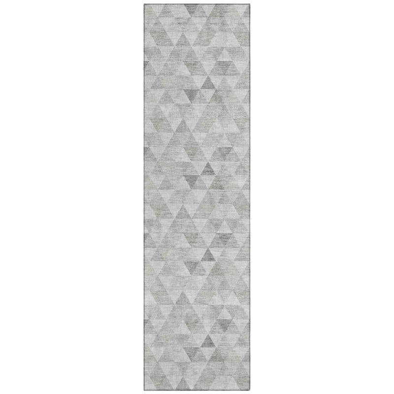 Machine Washable Indoor/ Outdoor Chantille Contemporary Mosaic Rug