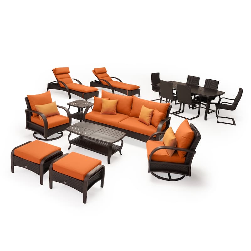 Barcelo 16 Piece Sunbrella Outdoor Patio Estate Collection
