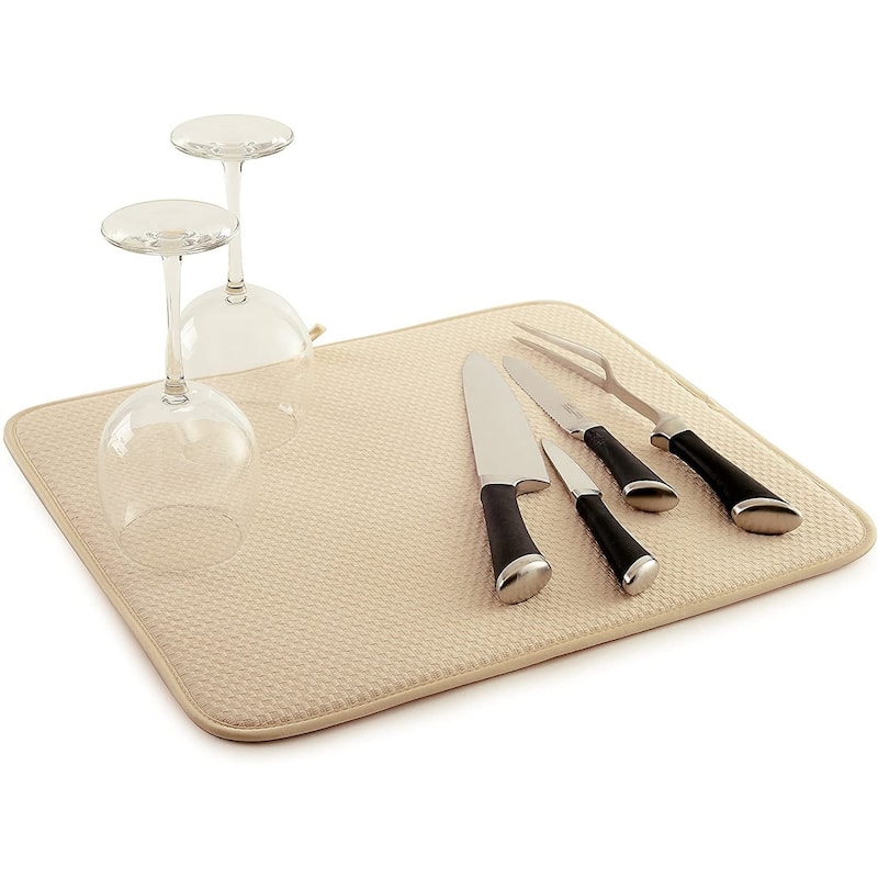 Norpro Washable Microfiber Dish Drainer Glass Drying Mat Pad