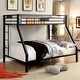 preview thumbnail 5 of 4, Tic Contemporary Black Metal 2-Tier Bunk Bed by Furniture of America Twin XL over Queen