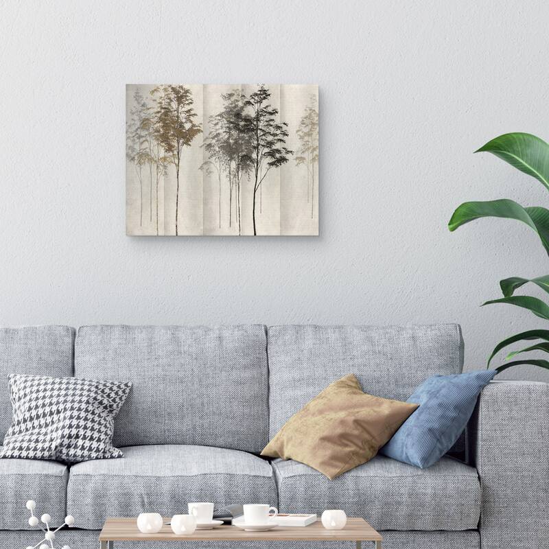 Saplings In The Mist by Mark Chandon Canvas Art Print
