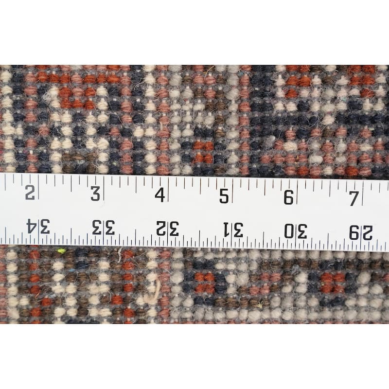 Hand Knotted Oriental 100% Wool Carpet Traditional Geometric Oranges & Rust Heriz (serapi) Area Rug - 5' 4'' X 2' 11''
