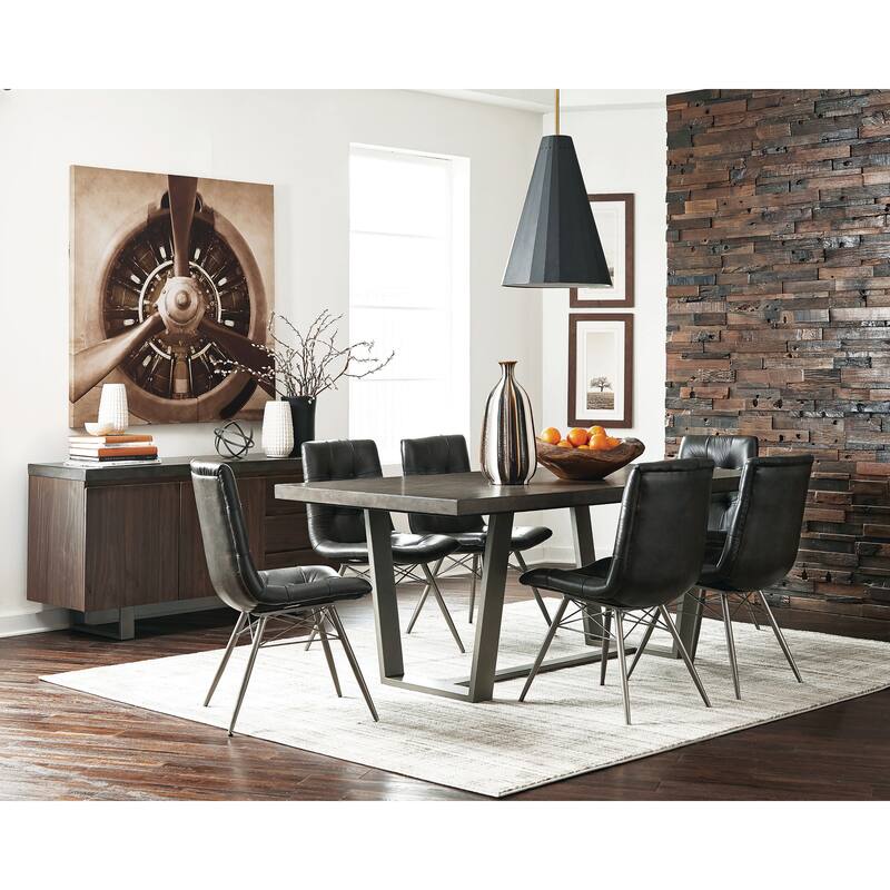 Charcoal and Gunmetal Tufted Back Upholstered Dining Chairs (Set of 4)