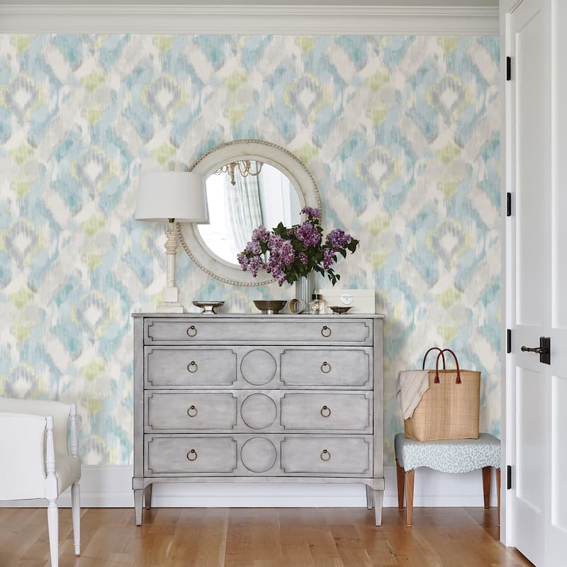 A-Street Prints Aqua Mirage Wallpaper