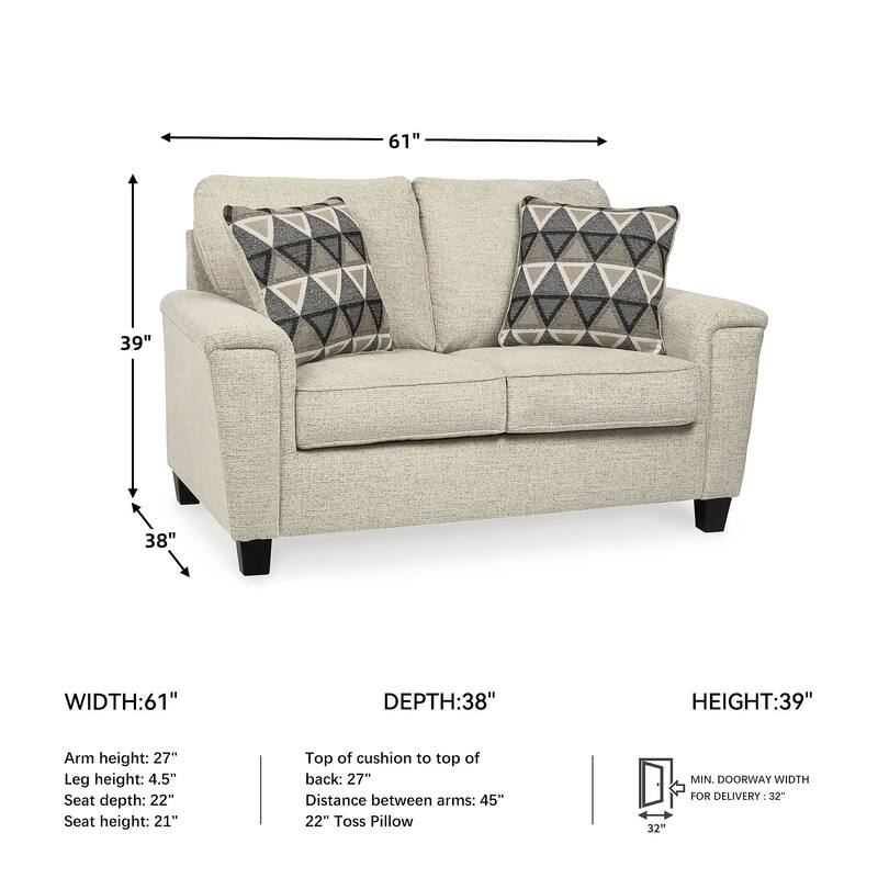 Signature Design by Ashley Abinger Loveseat - 61" W x 38" D x 39" H