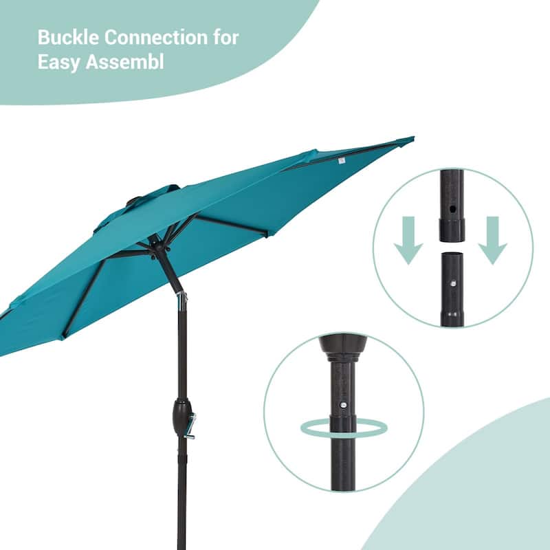 Bonosuki 7.5Ft Patio Market Umbrella Weather-Resistant Table Umbrella
