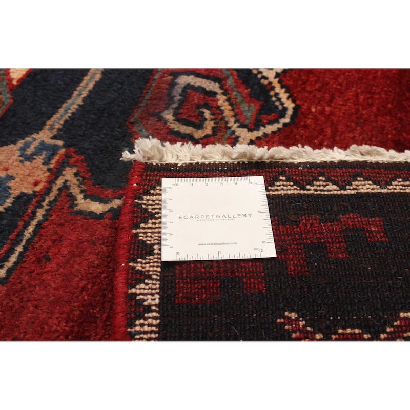 ECARPETGALLERY Hand-knotted Melis Vintage Burgundy Wool Rug - 4'11 x 13'11