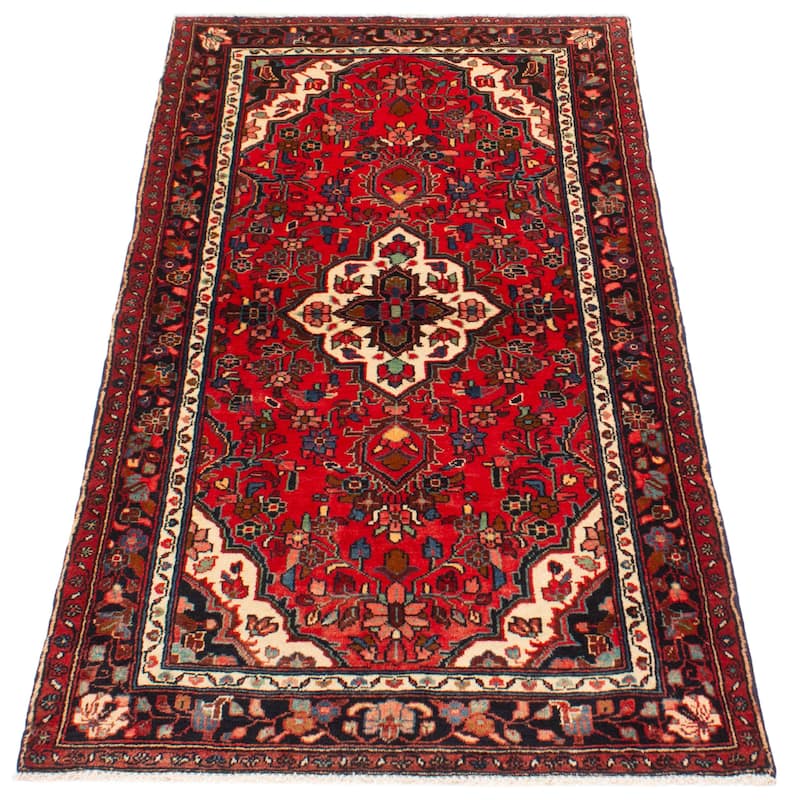 ECARPETGALLERY Hand-knotted Andelz Red Wool Rug - 3'7 x 7'0