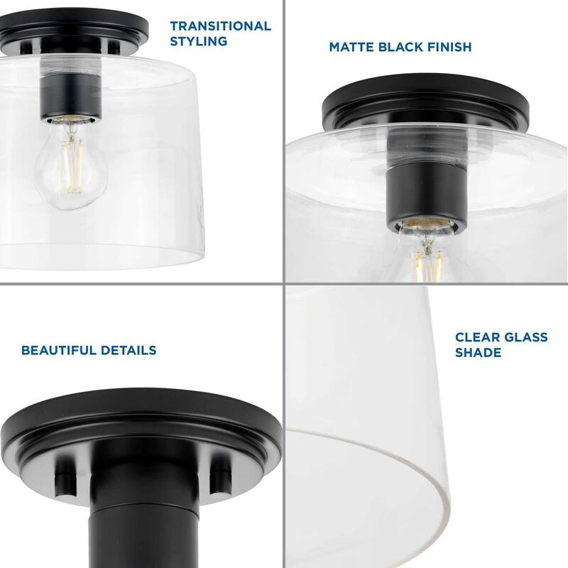 Progress Lighting P350213 Adley 9" Wide Semi-Flush Bowl Ceiling