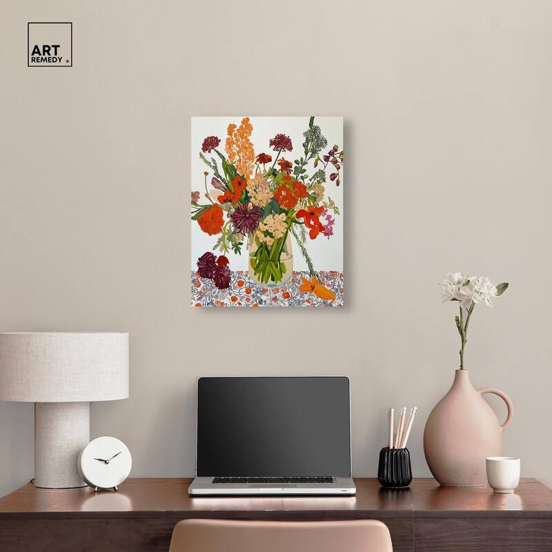 Abundant Blossom Canvas by Art Remedy, Gallery Wrapped