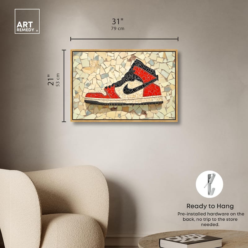 Mosaic Sneaker Canvas by Art Remedy