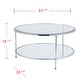 preview thumbnail 10 of 12, SEI Furniture Rainier Round Metal and Glass Coffee Coffee Table