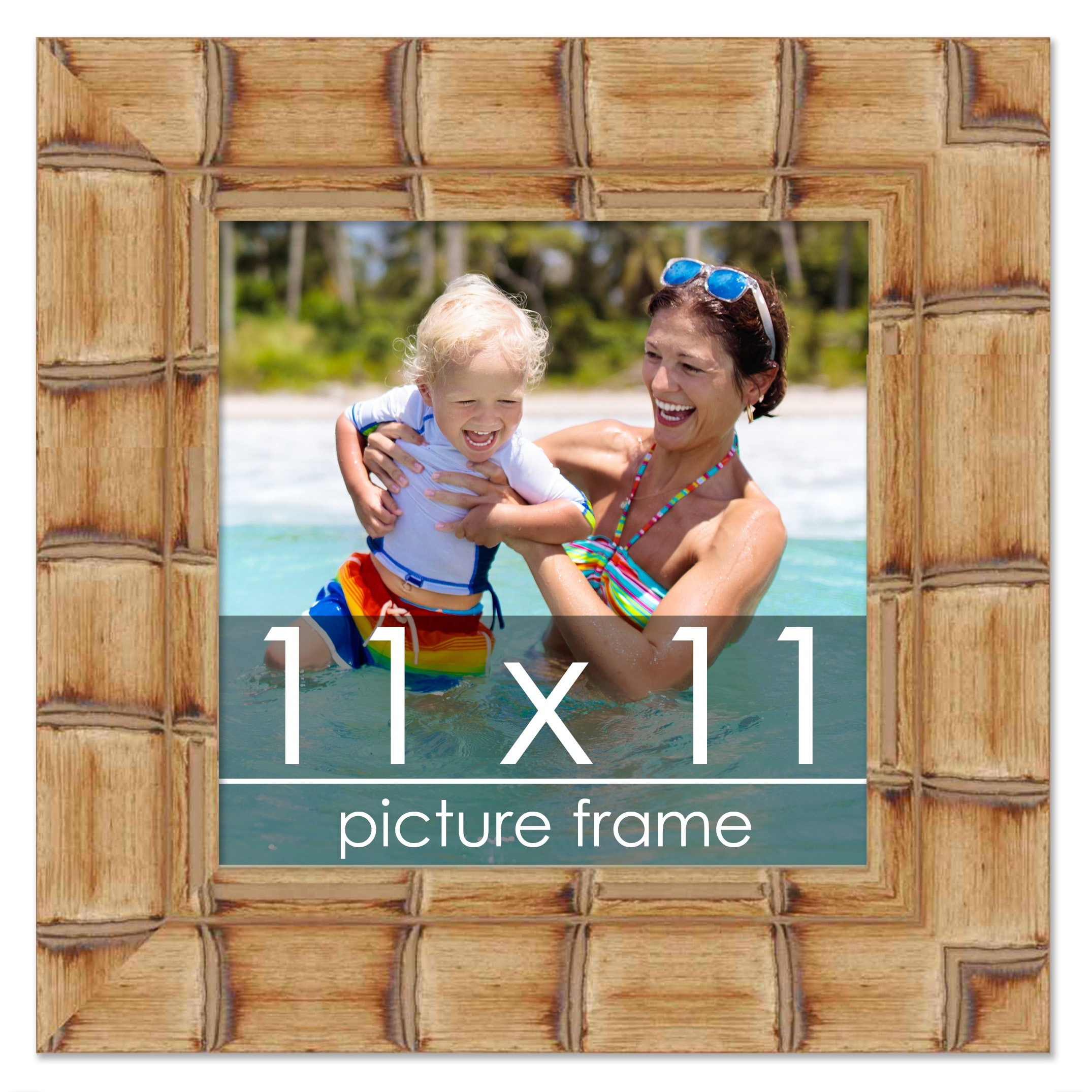 PosterPalooza 8x8 Frame with Mat - Black 11x11 Frame Wood