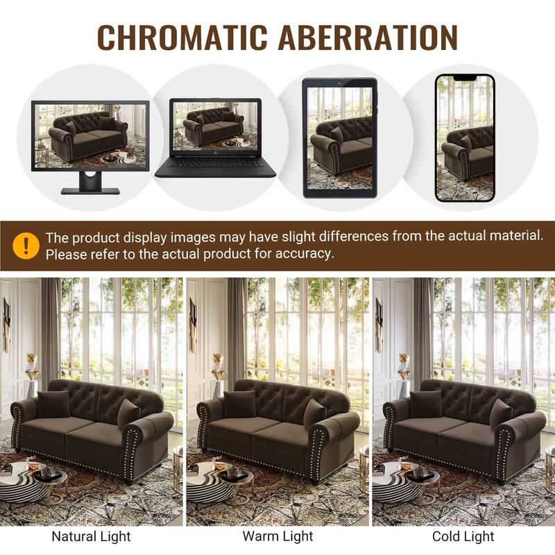 GDFStudio - Velvet Upholstered Modular Ottoman with Solid Wood Frame