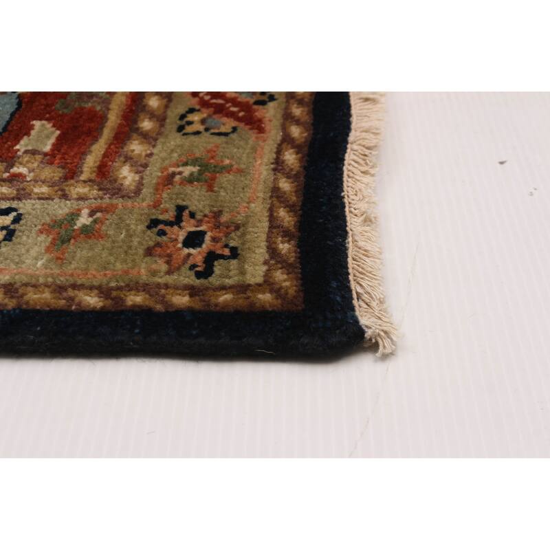ECARPETGALLERY Hand-knotted Jules Sultane Dark Navy Wool Rug - 8'9 x 11'10