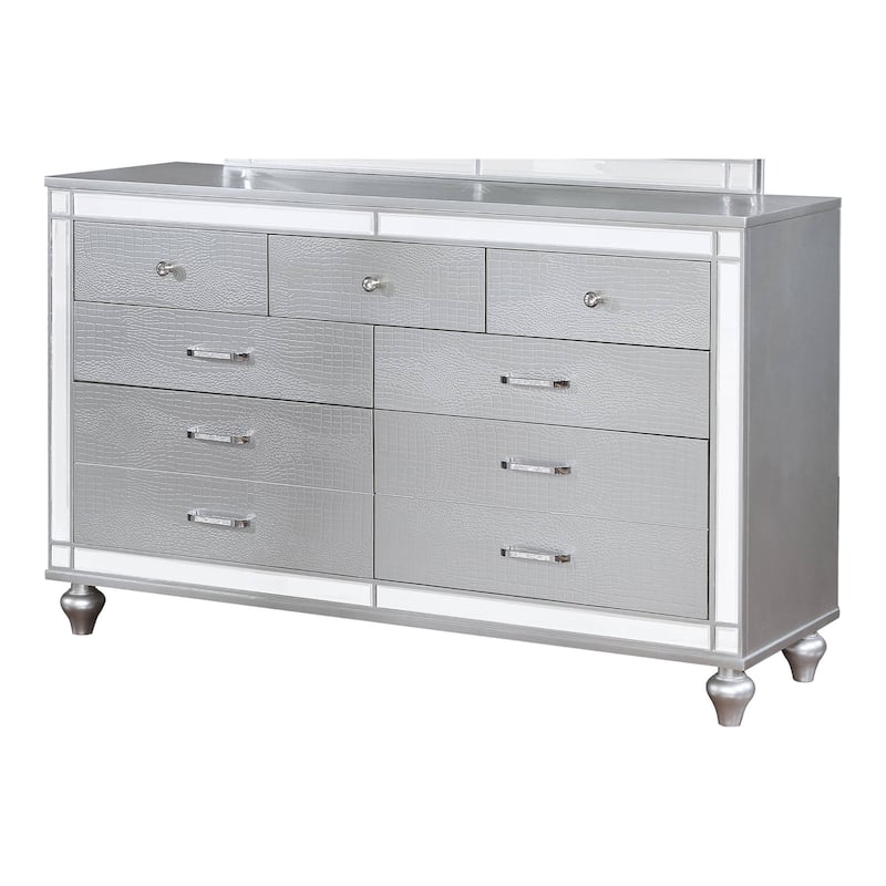 Derc Modern 62-inch Wide Solid Wood 9-Drawer Dresser by Furniture of America