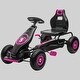 preview thumbnail 3 of 1, Ergonomic Kids Pedal Go Kart with Adjustable Seat, Shock Absorbing Suspension, Rubber Wheels for Boys & Girls, Ages 5-12 Pink