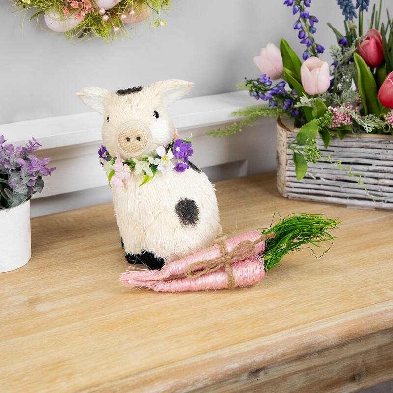 Straw Carrot Easter Decorations - 9"- Set of 3