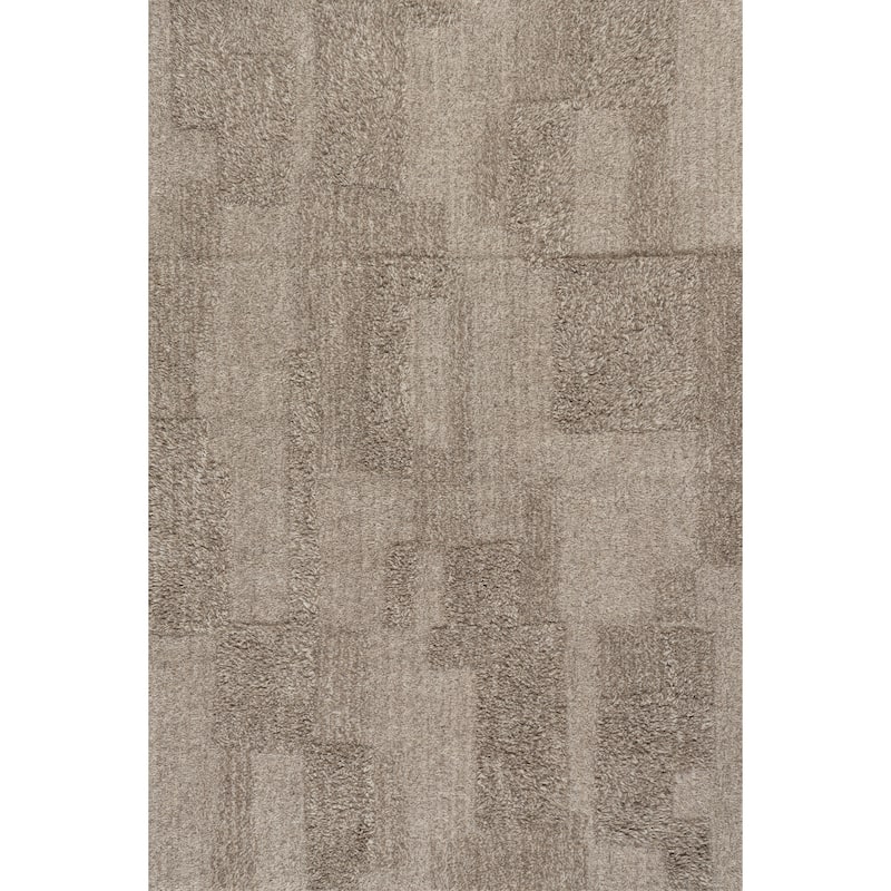 Nuloom Flaviana Modern Solid Wool Area Rug - 3' x 5' - Grey - Rectangle