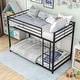 preview thumbnail 5 of 6, Twin over Twin Metal Bunk Bed with Upper-level Guardrail & Stepped Tube, Heavy Duty Space-Saving Design, Easy Assembly, Black