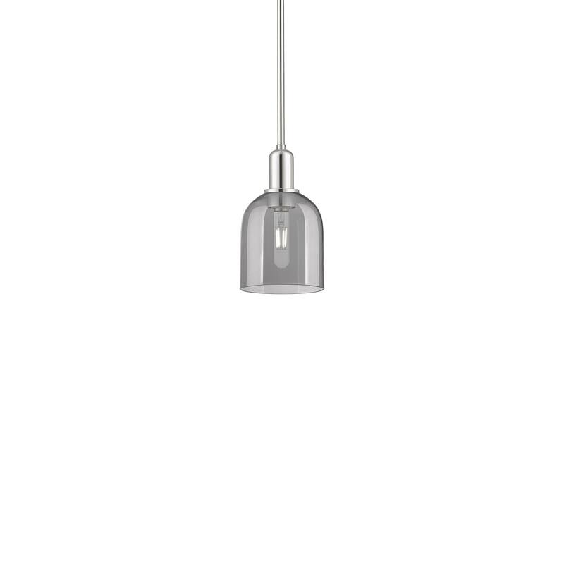 Innovations Lighting 716-1S-11-6 Bella Pendant Bella 6" Wide Mini - Polished Nickel / Light Smoke