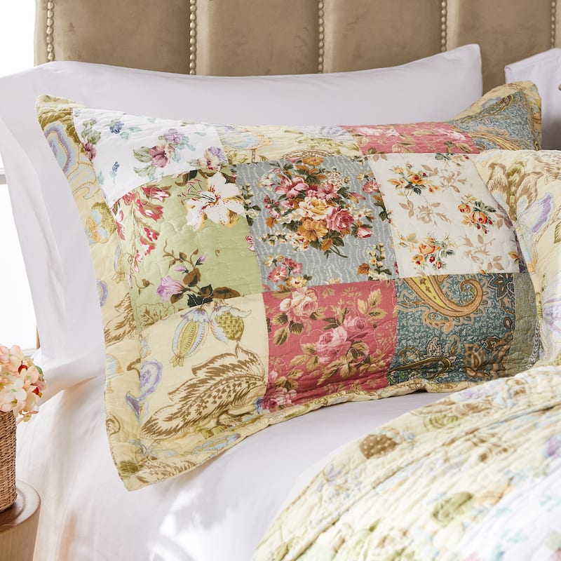 Greenland Home Fashions Blooming Prairie 100% Cotton Authentic Patchwork Bedspread Set