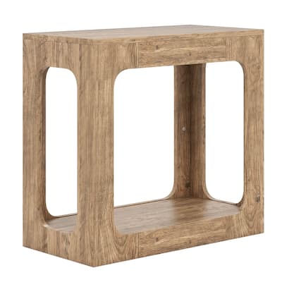 Costway 1/2 PCS 2-Tier End Table with Storage Shelf Hollow-out Design