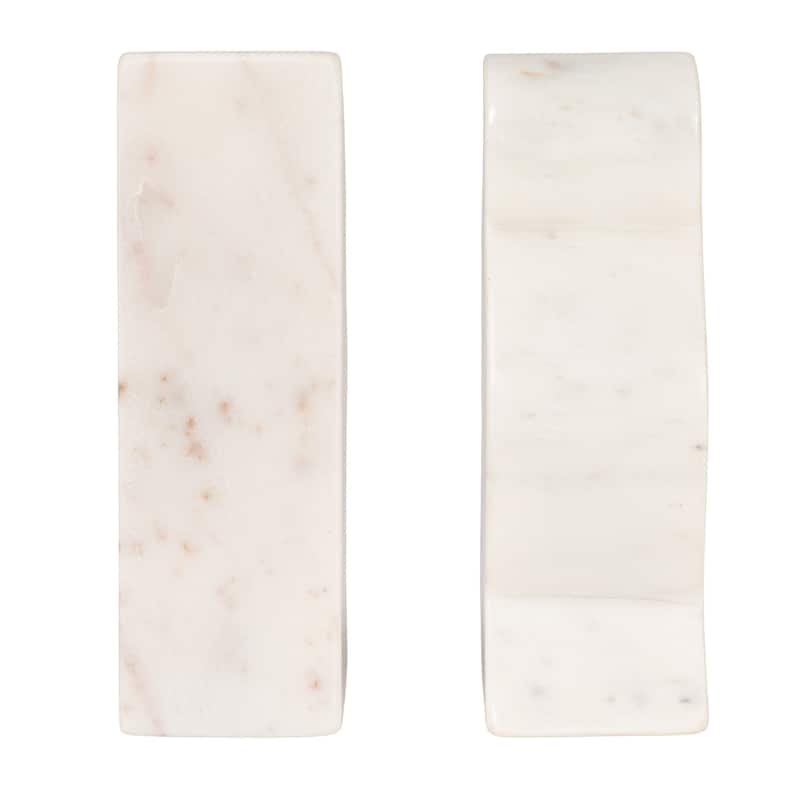 Decorative Travertine Wave Bookends