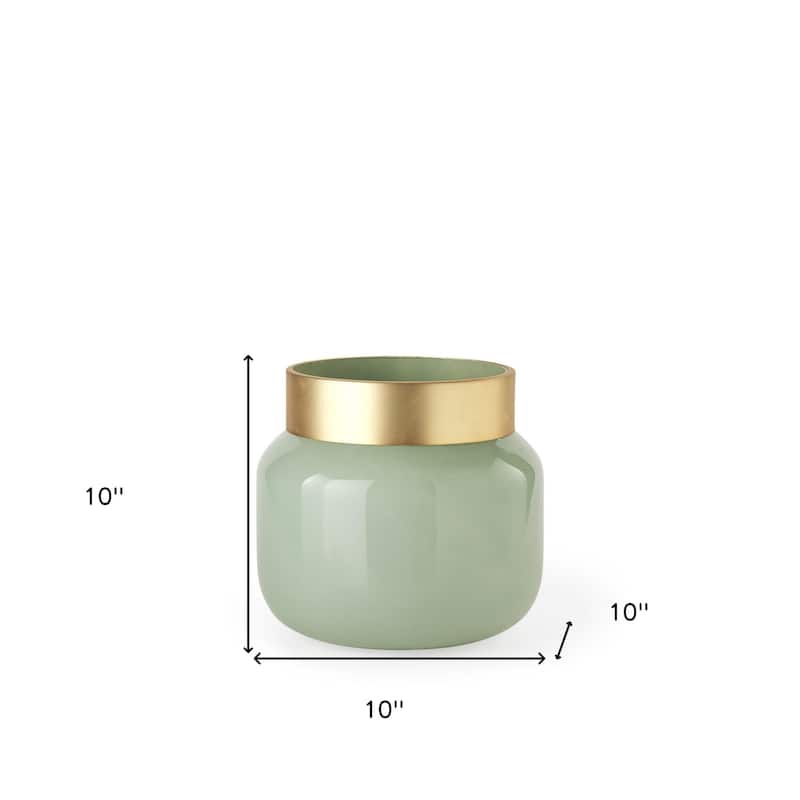 Green Abstract Crystal Glass Vase for Modern Home Decor