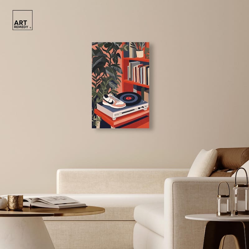 Vinyl and Sneaker Canvas by Art Remedy, Gallery Wrapped