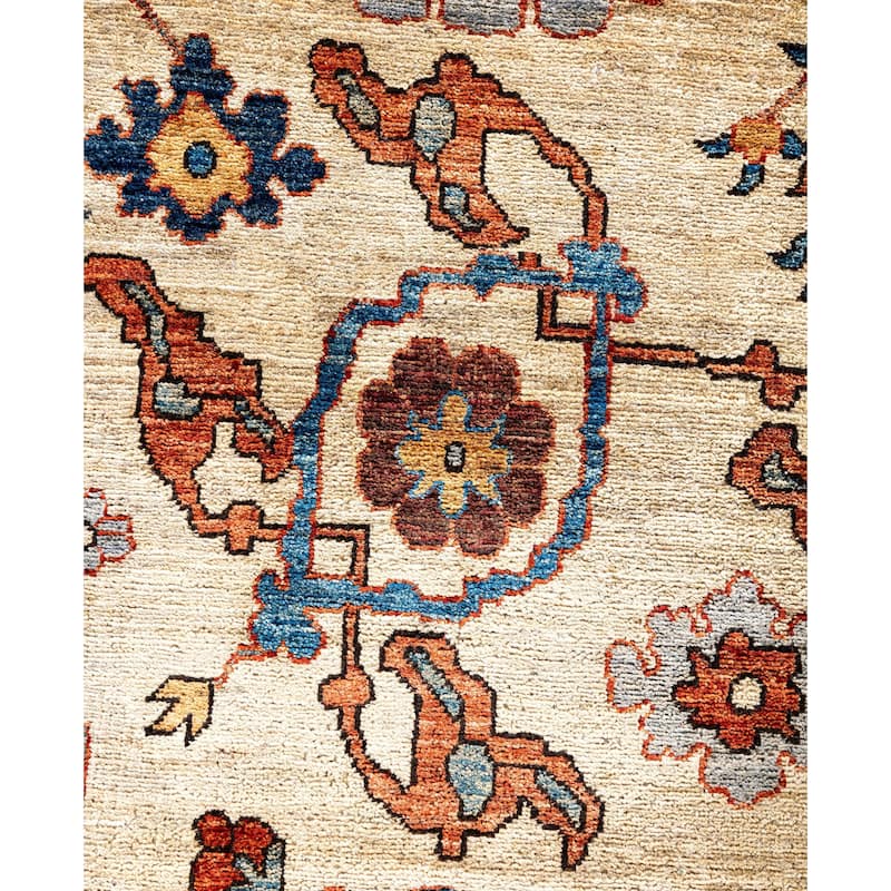 Serapi One-of-a-Kind Hand-Knotted Area Rug - Ivory - 10' 1" x 14' 0"