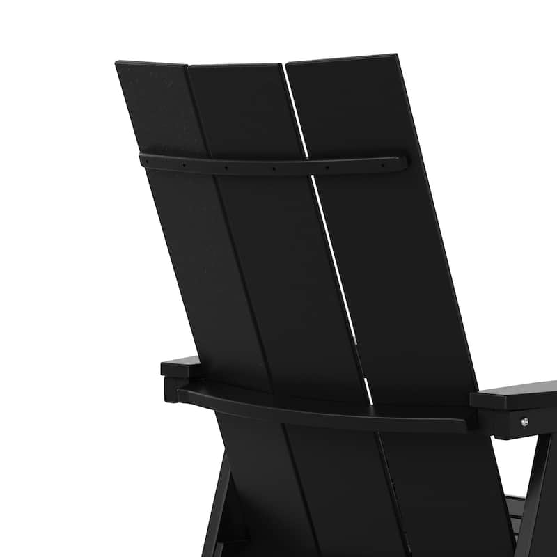 Polytrends Shoreside Hdpe All Weather Outdoor Patio Adirondack Dining Chair (1PC)