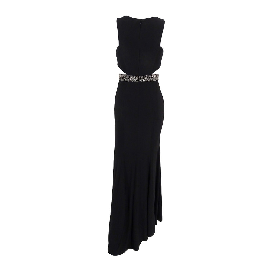 xscape petite embellished illusion gown