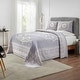 preview thumbnail 19 of 36, Superior Cotton Blend Oversized Classic Medallion Bedspread Set Slate Blue - Full