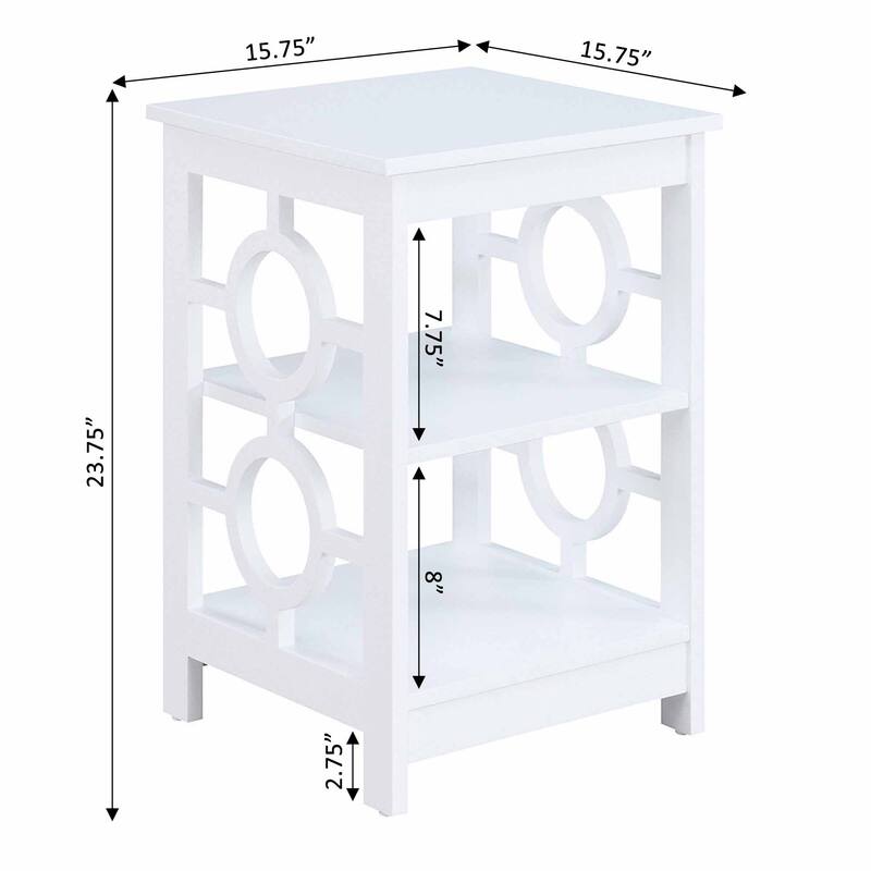 Convenience Concepts Ring End Table with Shelves